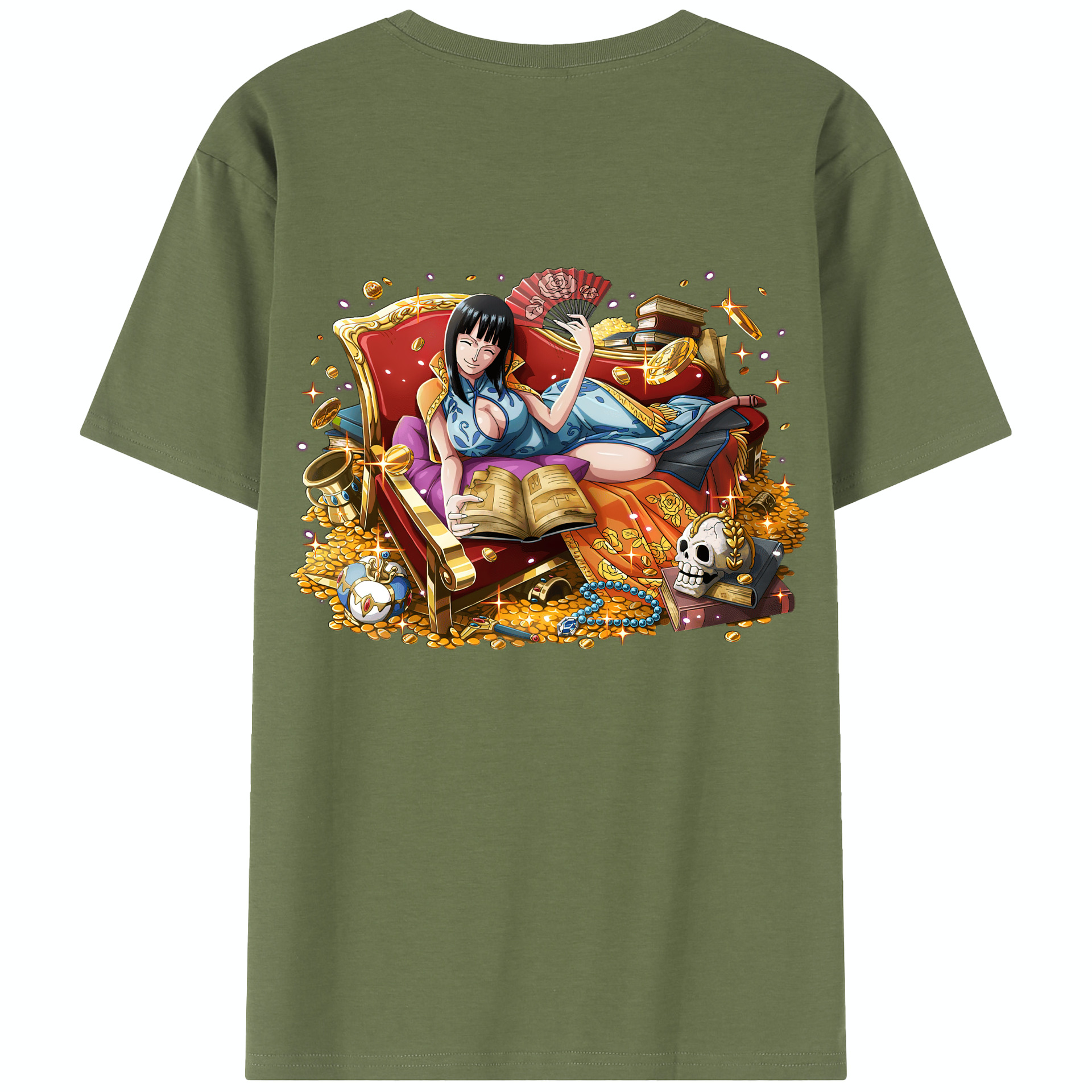 ワンピース ニコ・ロビン ONE PIECE Nico Robin 綿100％半袖Tシャツ（背面プリント）
